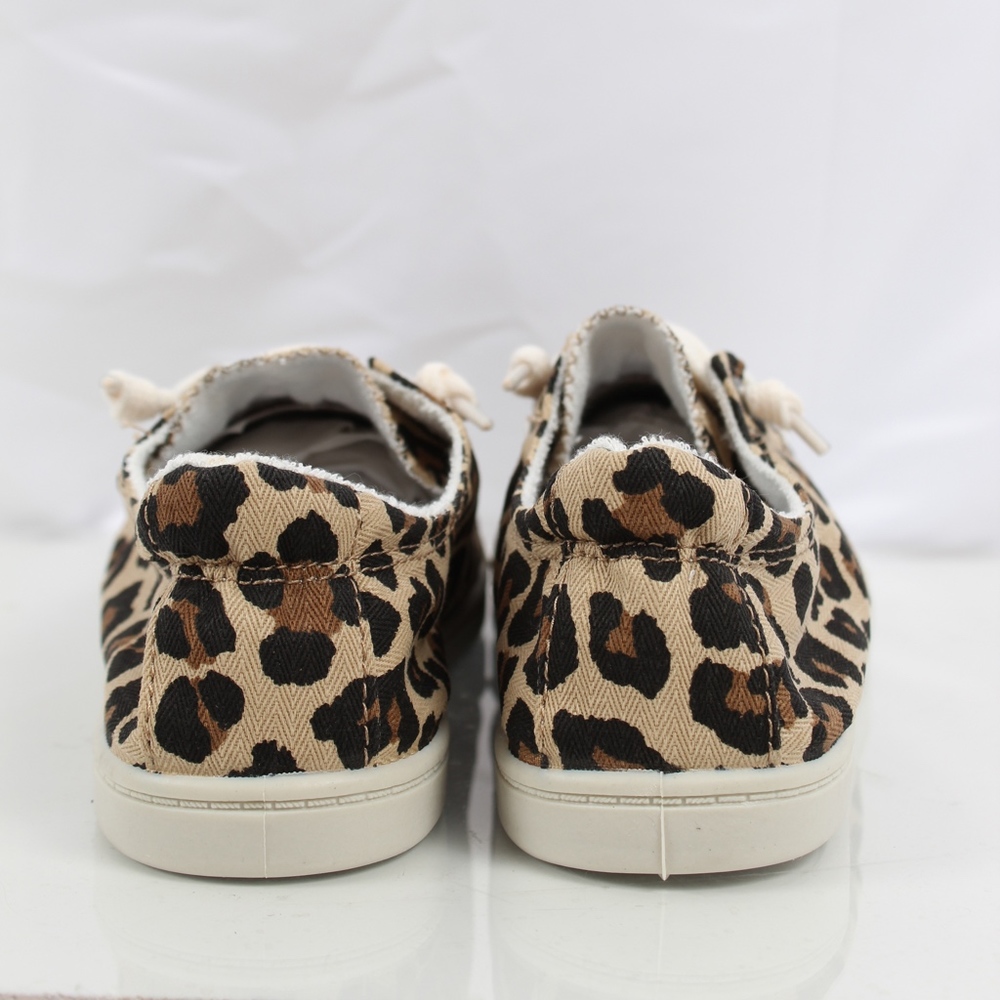 Size 8 Natural Leopard Lace Up Stretchy Back - Picture 5 of 7